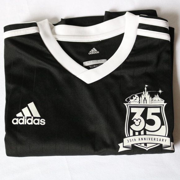 DISNEY Adidas Tokyo Resort 35th Anniversary Men's Large Black Climalite Shirt - Picture 2 of 9